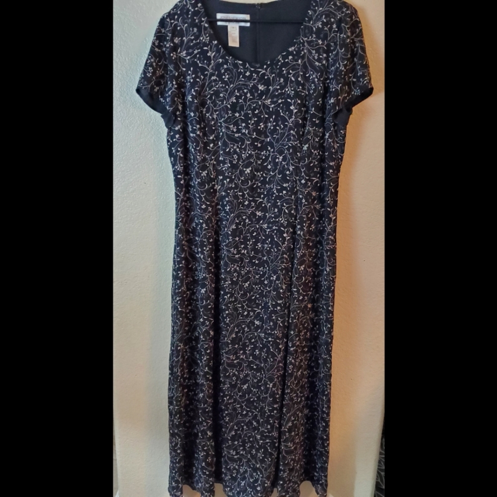 Jones New York Floral Sheath Maxi Dress